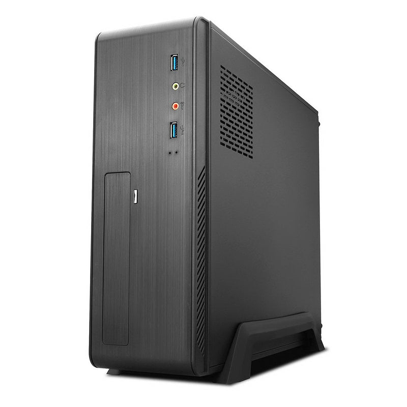 TooQ Case microATX, Mini ITX Slim - Power Supply 500W - 1X HDD3,5 + 1X SDD2,5 + 1X HDD5.25 - 2x USB 3.0, SD