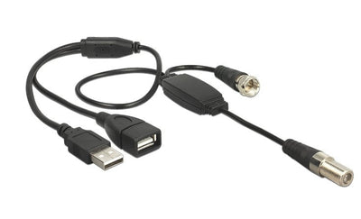 Delock Cable Antenna F Female F Male With Phantomspeisung 5V Über USB 22CM — image 1