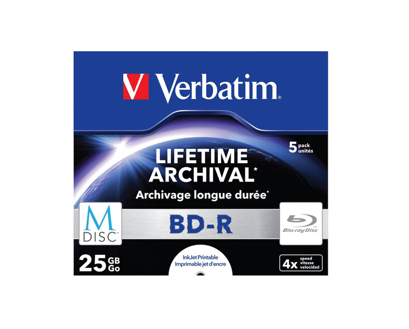 Verbatim M-disc 4X Bd-r 25GB 5 Pieces 43823