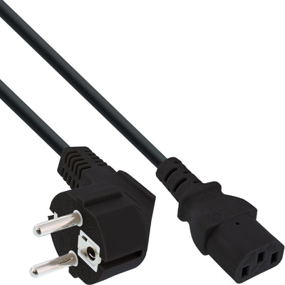 Inline Cable Power Type F Acodado a C13 IEC Female Black 10M — image 1