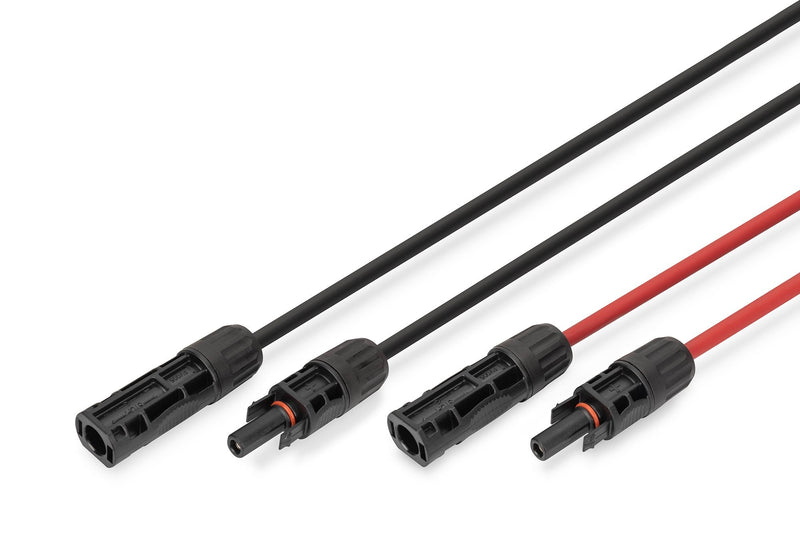 Digitus Alargador Cable Solar Ø 6MM² Pv 1.500 Voltios 2X 5 Metres - 1X Red 1X Black Plug/Socket MC4 DK-SCEC66-