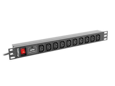 Lanberg Unit Distribucion Power 10XIEC C13 Power Max. 2500W 16A 1U PDU-10I-0200-IEC-BK — image 1