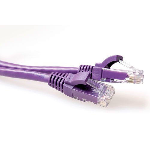 Purple 3 Meter U UTP CAT.6 Patch Cable Snagless With RJ45 Connectors