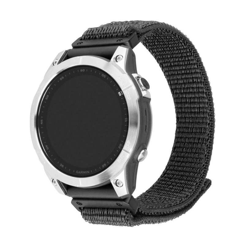 Fixed Nylon Sporty Strap For Garmin Quickfit 22MM, Dark Gray