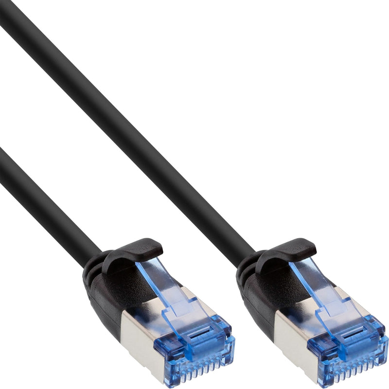Inline Network Cable Slim Round U/FTP CAT.6A Black 1.5M