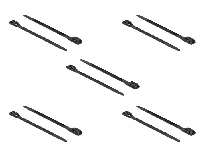 Delock Brida Cables With Double Head L 1000 X B 9MM Black 10 Units