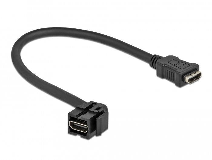 Delock Keystone Módulo HDMI Connector Female 110 HDMI Connector Female With Cable Black
