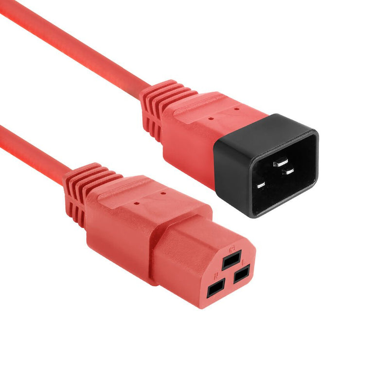 Powercord C20 - C21 IEC60320 Red 2.5M