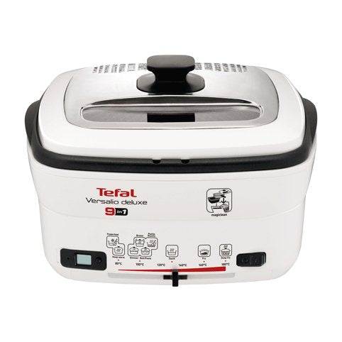 Tefal Fryer Multifuncional 9 1 Versalio Deluxe White/Black 1.600 Watts FR4950