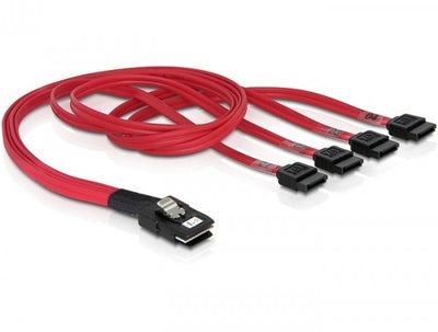 Delock Cable Mini Sas SFF-8087 4 X SATA 7 Pin 50CM — image 1