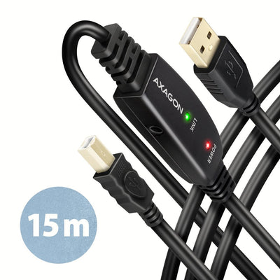 Axagon ADR-215B Aktives USB 2.0 Verbindungscable, USB-A Auf Usb-b - 15M — image 1