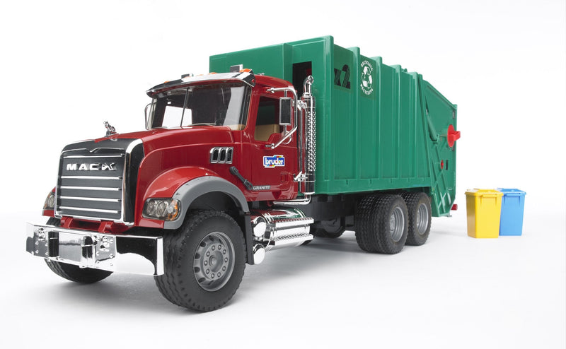 Bruder Mack Camión Basura Green Red 02812