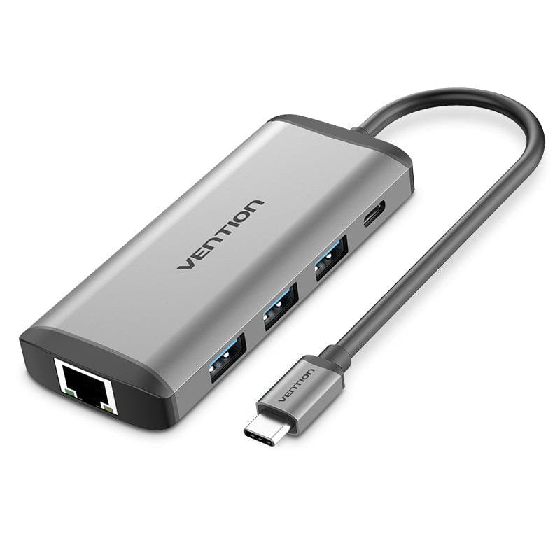 Vention Docking USB Type-c Cndhb 1x HDMI 3x USB 1x USB Type-c Pd 1x RJ45 1XLECTOR Cards Grey