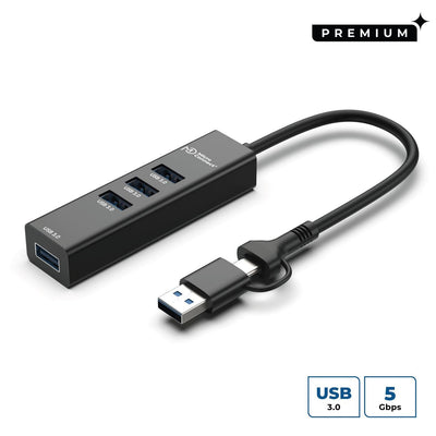 Microconnect USB 3.0 Hub 4-PORT With USB-C - & a Connectors, 5Gbps, 0,15M — image 1