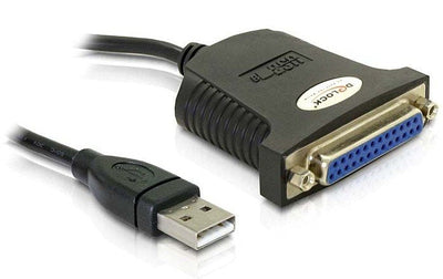 Delock Adapter USB 1.1A Paralelo DB25 Black 80CM — image 1