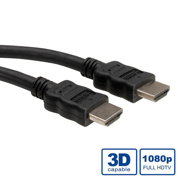 Roline HDMI High Speed Cable With Ethernet, Lsoh, Black 3M