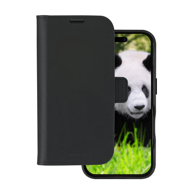 DBRAMANTE1928 Lynge Case With Cover Phone Mobile Phone Compatibilidad With Magsafe Leather Grano Entero Black  — image 1