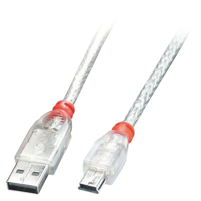 Lindy 41782 USB Cable 1M USB 2.0 USB a Mini-usb B Transparent (Lindy USB 2.0 Cable a/Mini-b 1M) — image 1