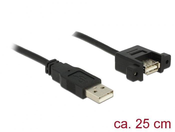 Delock 85462 USB Cable 2.0 Type a Male USB 2.0 Type a Female Installation 0,25M