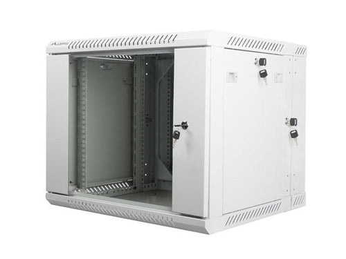 Lanberg Cabinet Rack 19 Double Sección Assembly Wall 9U / 600X600 Autoarmas (paquete Flat Grey — image 1