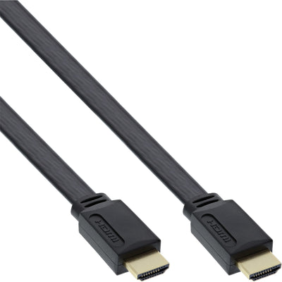 Inline Cable Flat HDMI Cable With Ethernet Black 7,5M — image 1