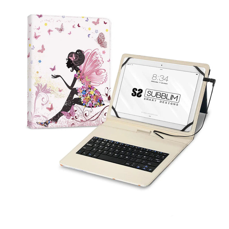 Subblim Case With Keyboard Keytab USB 11' Hadas USB Tablets 11' Pink