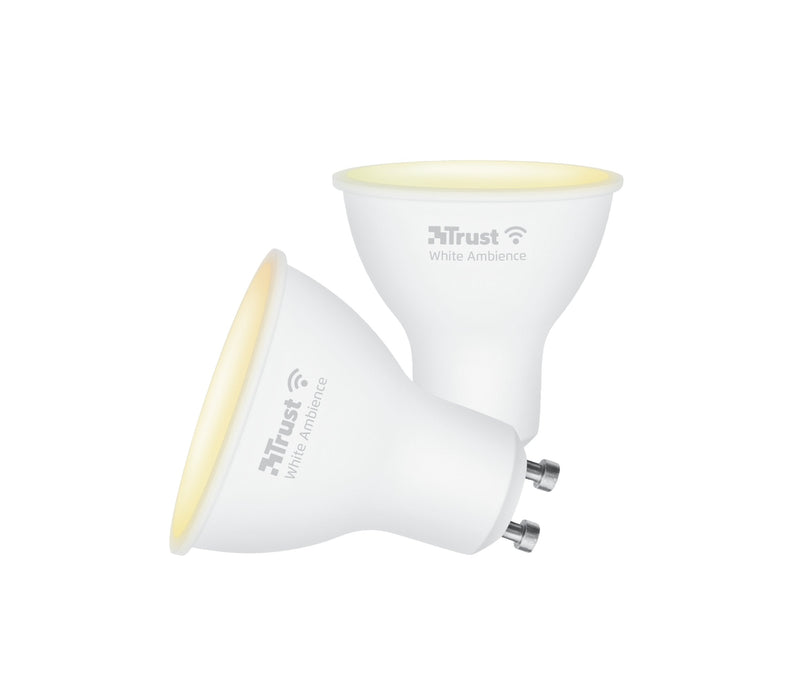 Trust GU10 Duo-pack LED Cct Wi-Fi Smarter Wi-Fi Led-strahler, Lichtstimmung White Fassung GU10, Ihrem Smartpho