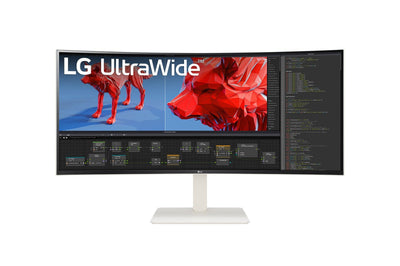 LG Monitor 38BR85QC-W.AEU 38 3840 X 1600 Pixels Ultrawide Quad HD + LCD White — image 1