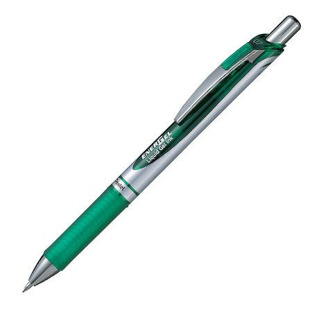 Pentel Energel Xm Pen Gel Punta Retractable Green 1 Pieces