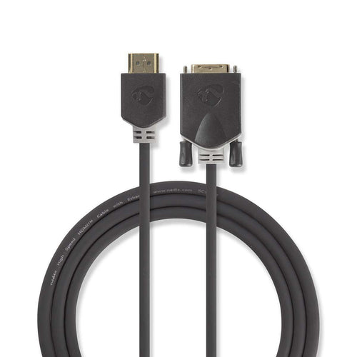 Nedis CCBW34800AT20 Adapter Cable Vídeo 2M HDMI Type a Standard DVI-d Antracita — image 1