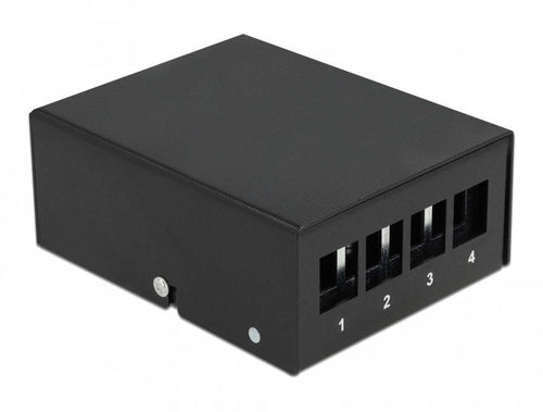 Delock Keystone Patchpanel 4 Ports Black — image 1