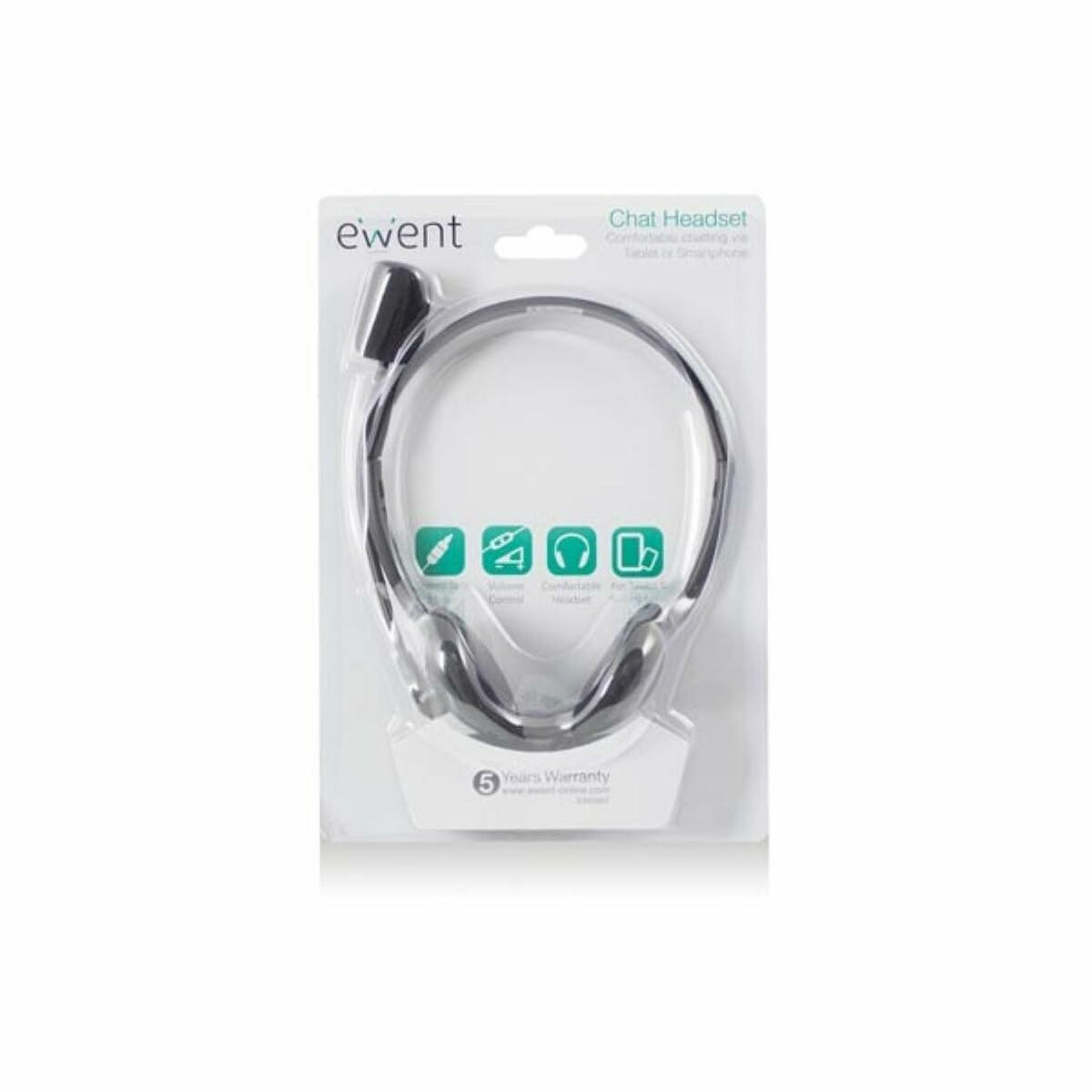 Ewent Headphones With Microphone Ewent Ew3567 Black (1 Unit)