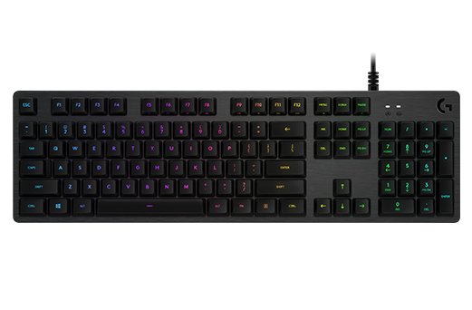 Logitech Keyboard Spanish G G512 Carbon Lightsync RGB Mechanical Gaming Gx Brown Switches USB QWERTY Carbono