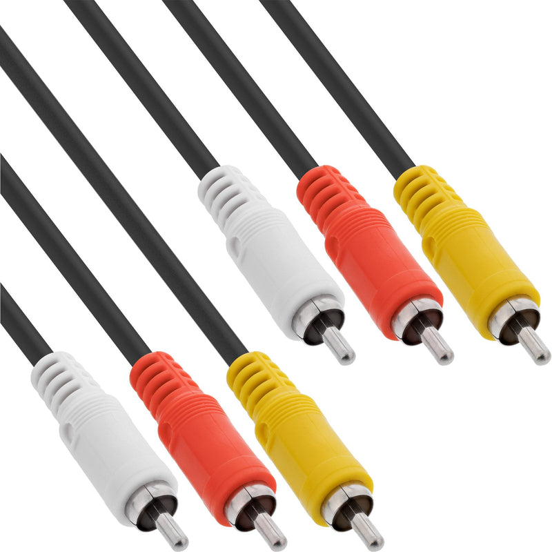 Inline Cable Audio/Video 3X Rca Male a Male 2M
