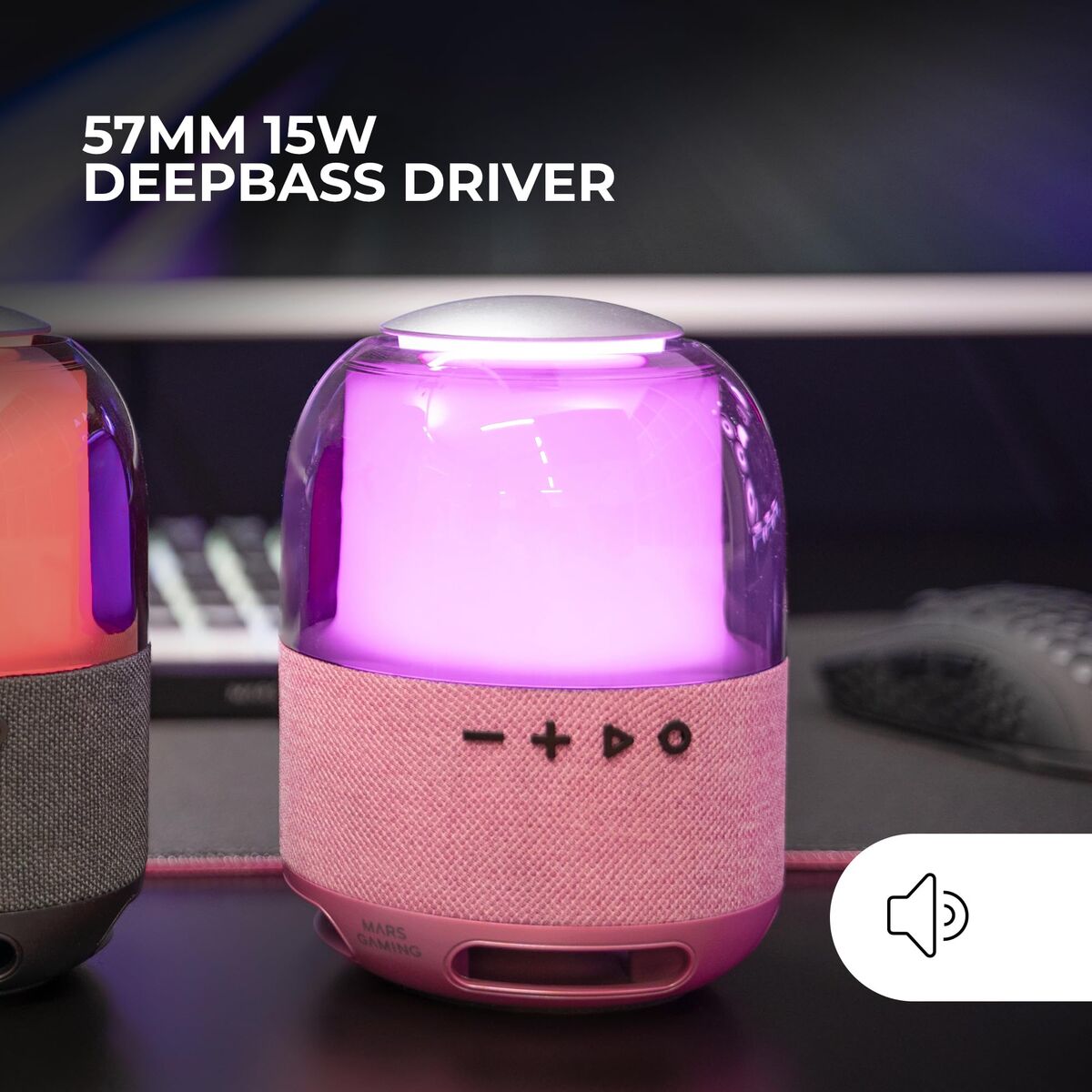 Mars Gaming Portable Bluetooth Speakers Mars Gaming Msflowp Pink 15 W 4 W