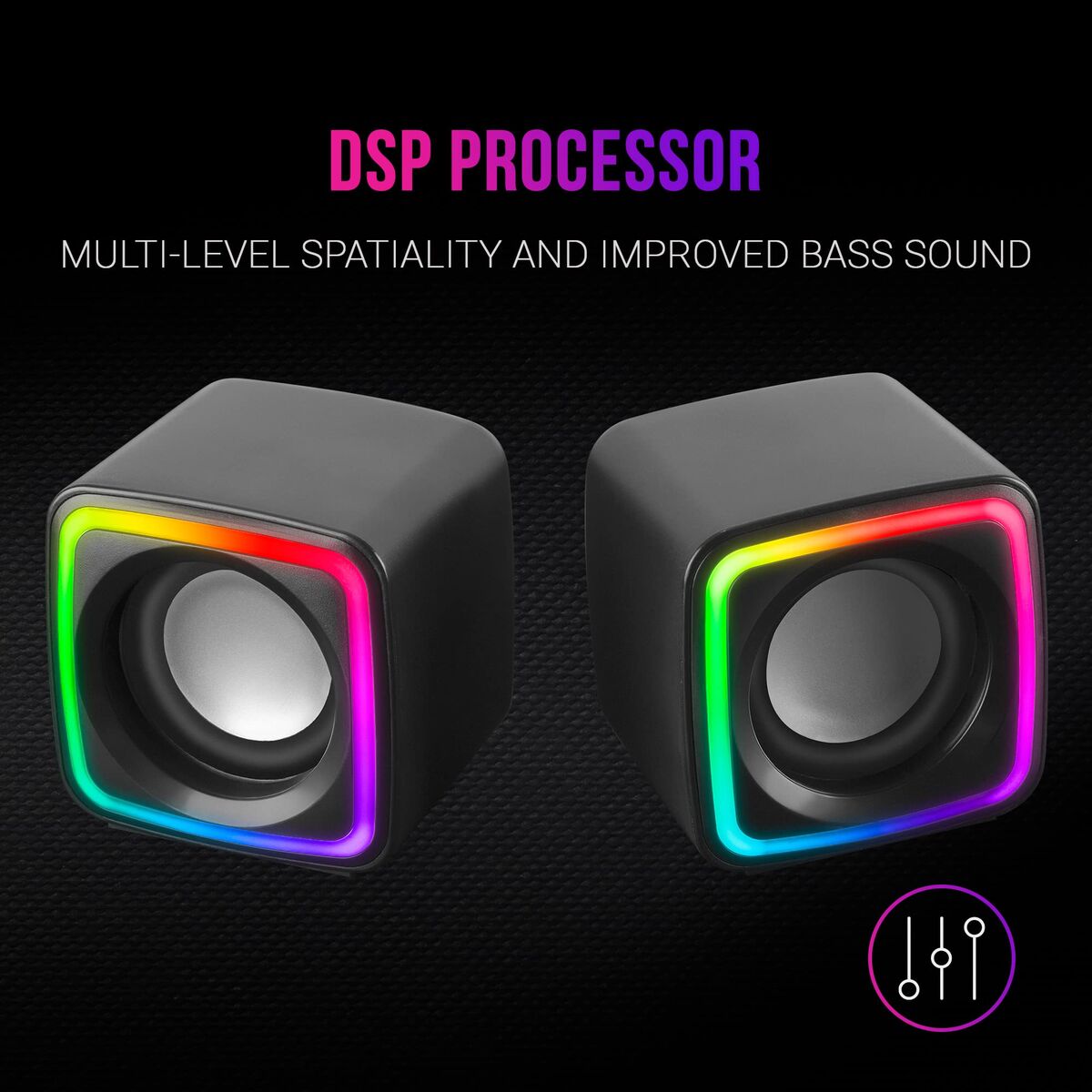 Mars Gaming Pc Speakers Mars Gaming Mscube Black 4 W