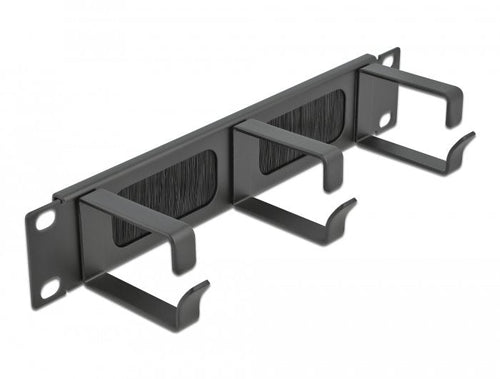 Delock 10 Barra Escobilla Gestión Cable 3 Stands 1 U Black — image 1