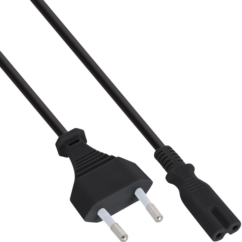 Inline Cable Power , Connector Euro a Connector EURO8, Black 0,3M