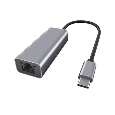 Ewent Adapter Network USB Type-c Male a RJ45 Female Grey — image 1