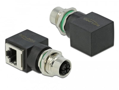 Delock 66316 Adapter Network M12 8 Pines X-codificado Female a RJ45 Female — image 1