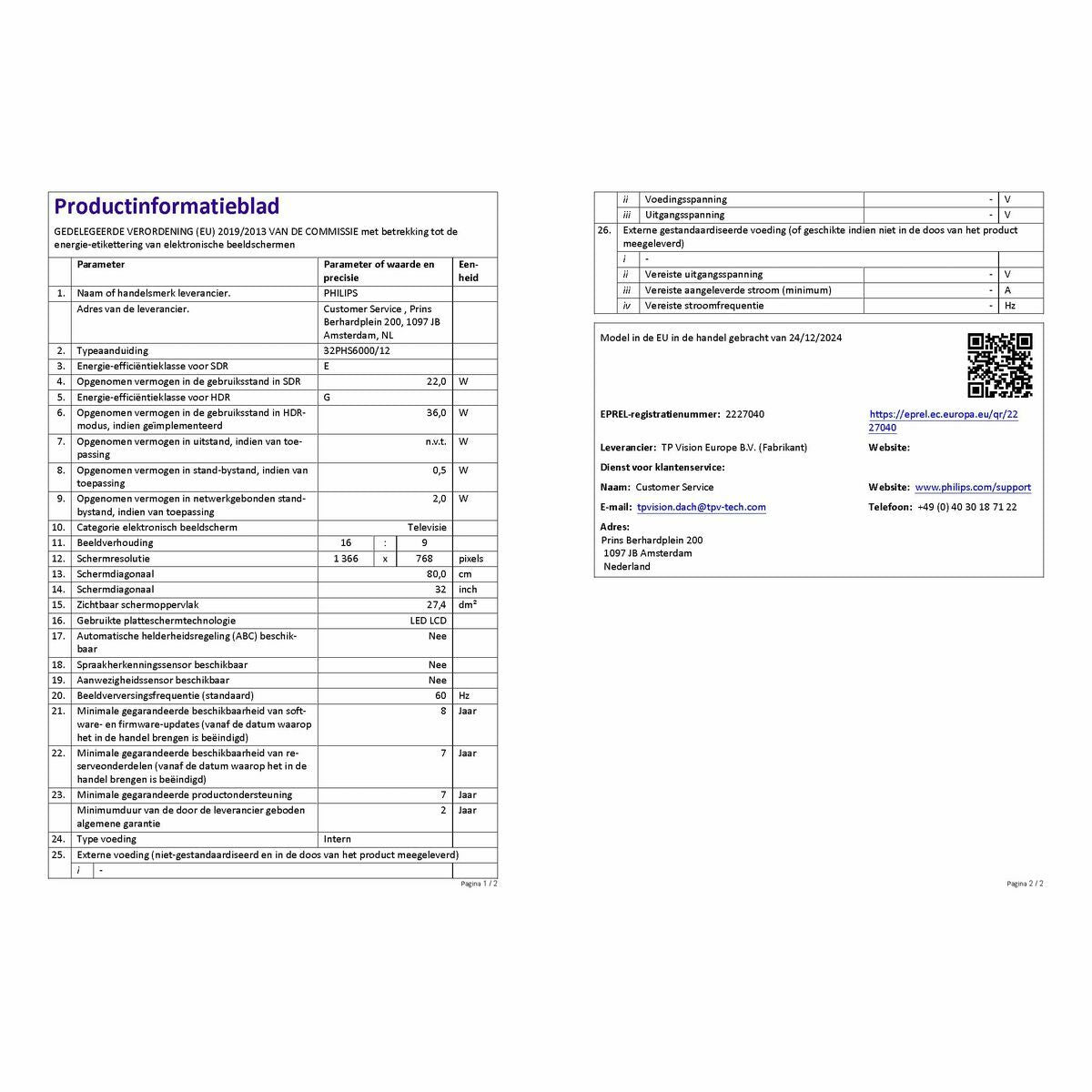 Philips Smart Tv Philips 32Phs6000/12 32" Hd Led Hdr