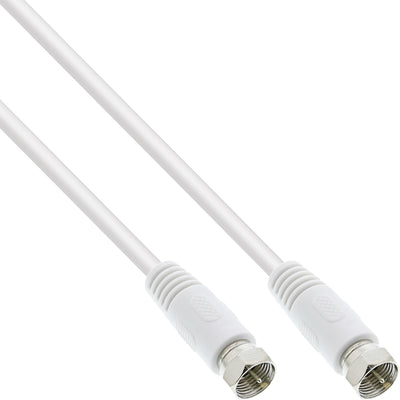 Inline Cable Sat 2X Apantallado Ultra Baja Pérdida 2X F-plug 75DB White 7M — image 1