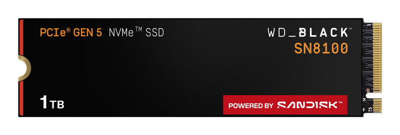 Western Digital Drive SSD Black SN8100 1TB M.2 Pci Express 5.0 NVMe TLC 3D Nand