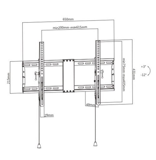 Gembird WM-80T-01 Wall Mount TV Tilt 37-80 (70KG) — image 1