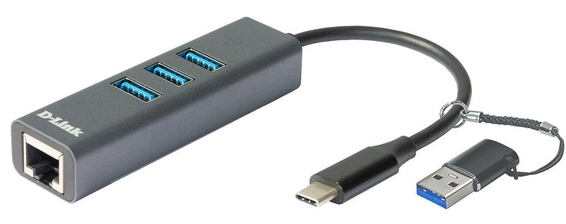 D-link Adapter USB-C 4 1 With Ethernet/Suministro Electrico USB-C/ 3XUSB3.0, 1x RJ45