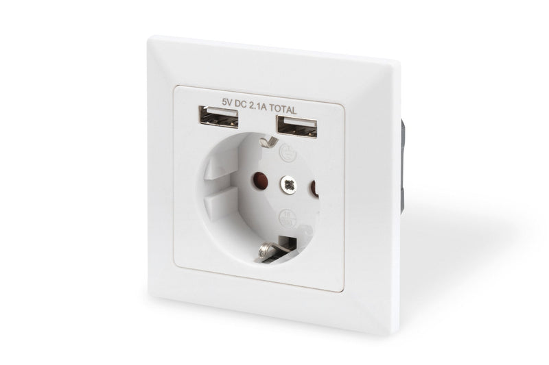 Digitus DA-70613 Socket Power 2x USB White