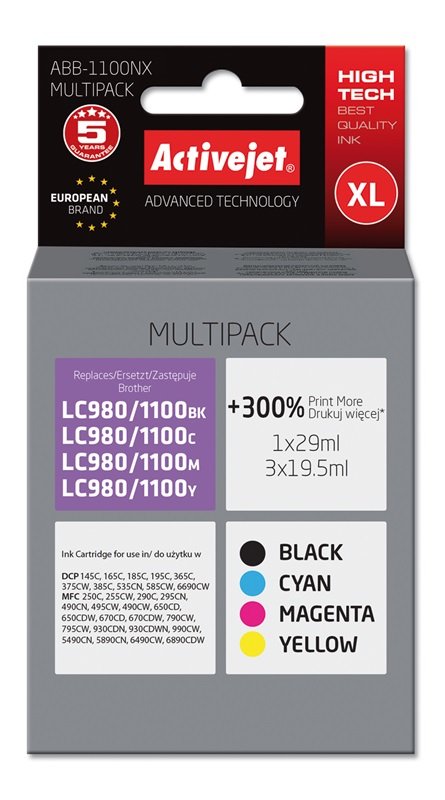 Activejet Ink ABB-1100NX Brother LC1100, LC980