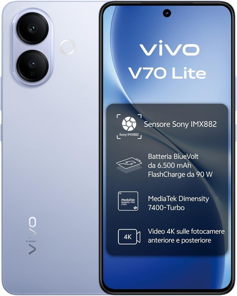 Vivo Smartphone V70 Lite 6GB 256GB 6.77' 5G Blue