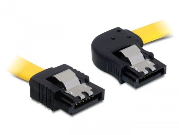 Delock Cable SATA 6GB/S Male Gerade SATA St. Rechts Angular 50CM Yellow