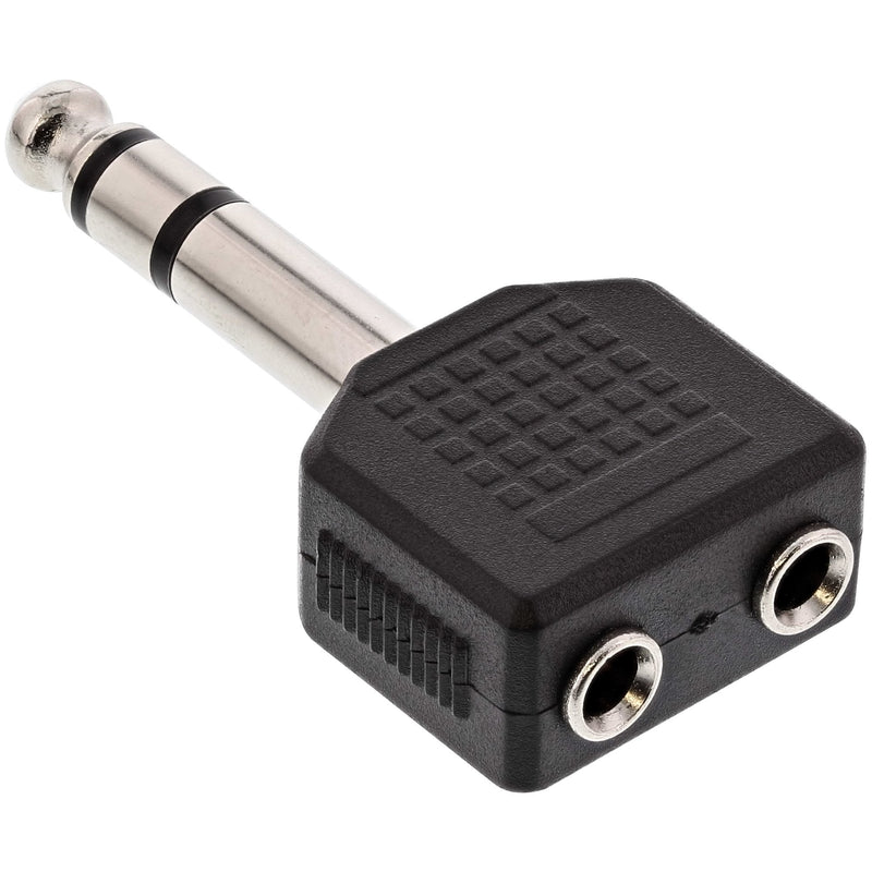 Inline Adapter Audio Connector Audio Stereo 6,3MM Male a 2X Female Stereo 3,5MM